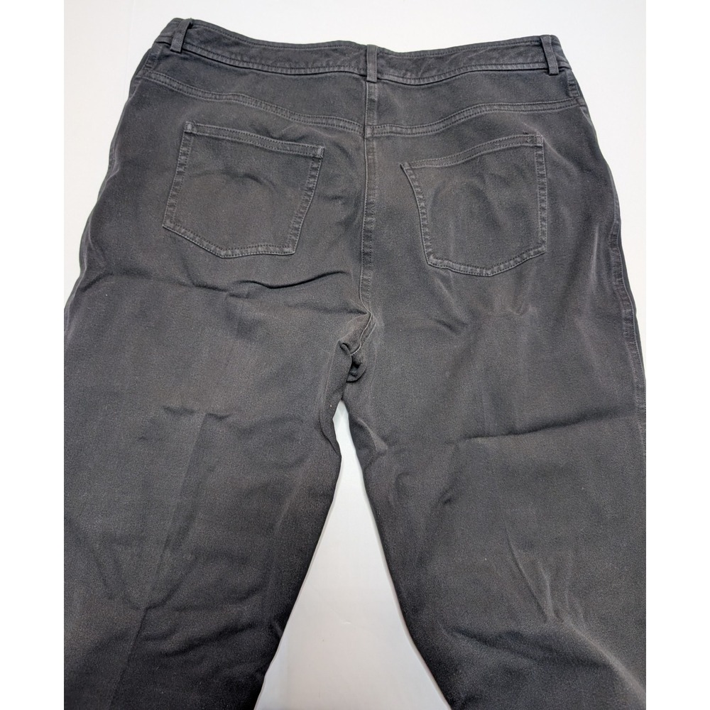 St. John Sport Womens Black Straight Leg Pants Size 10 Cotton Blend Mid‎ Rise